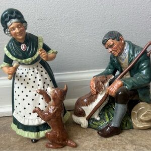 Royal Doulton The Master And Old Mother Hubbard Figurines